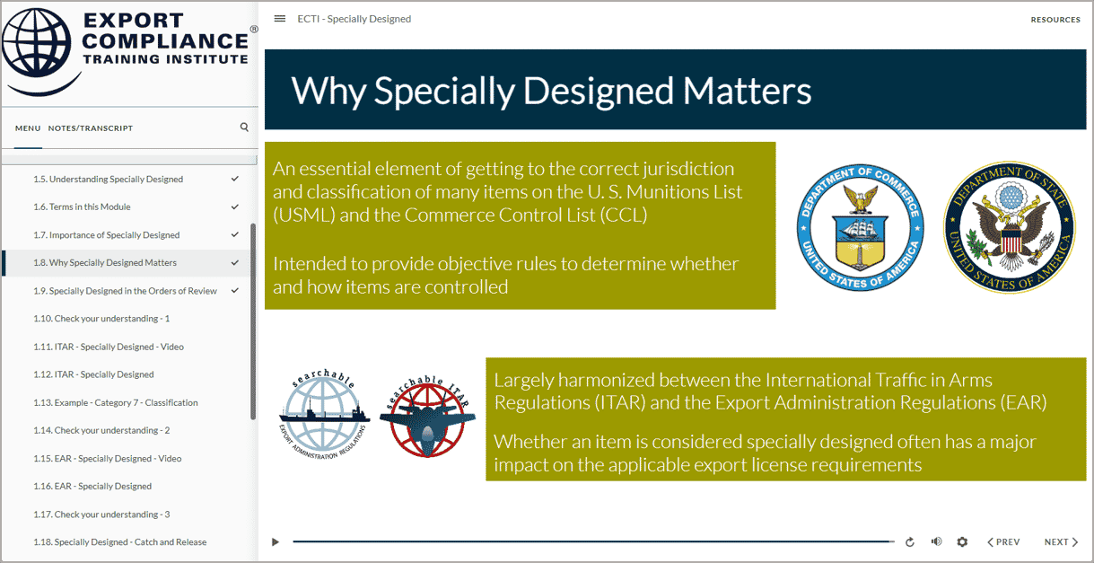 Why specially designed is important